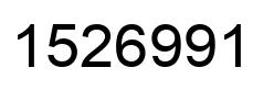 Number 1526991 black image
