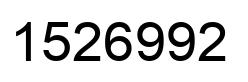 Number 1526992 black image