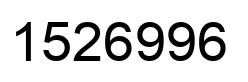 Number 1526996 black image