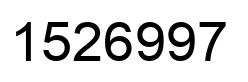 Number 1526997 black image