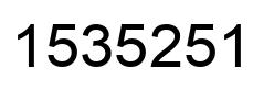 Number 1535251 black image