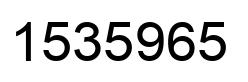 Number 1535965 black image