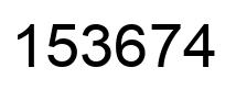 Número 153674 imagen negro