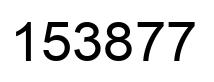 Number 153877 black image