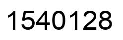 Number 1540128 black image