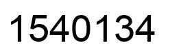 Number 1540134 black image