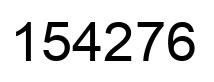 Number 154276 black image