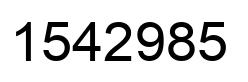 Number 1542985 black image