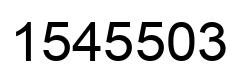 Number 1545503 black image