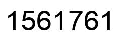 Number 1561761 black image