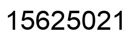 Number 15625021 black image
