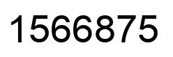 Number 1566875 black image