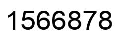 Number 1566878 black image