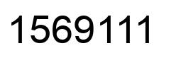 Number 1569111 black image