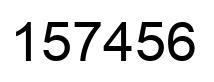 Number 157456 black image