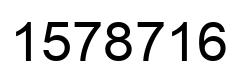 Number 1578716 black image