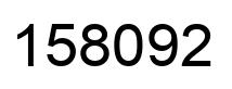 Number 158092 black image