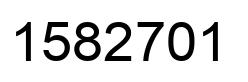Number 1582701 black image