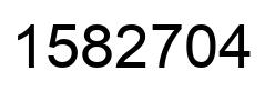Number 1582704 black image