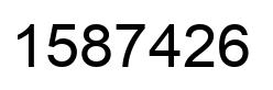 Number 1587426 black image