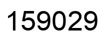 Number 159029 black image