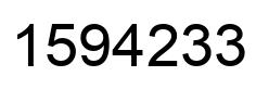 Number 1594233 black image