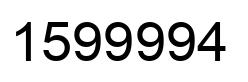 Number 1599994 black image