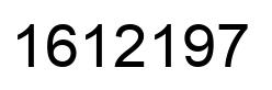 Number 1612197 black image