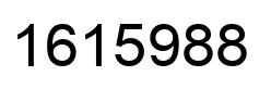 Number 1615988 black image