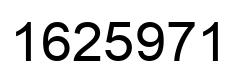 Number 1625971 black image