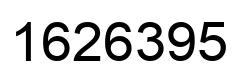 Number 1626395 black image