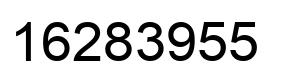 Number 16283955 black image