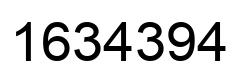 Number 1634394 black image