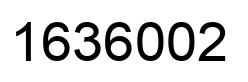 Number 1636002 black image