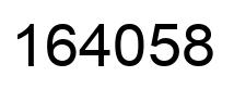 Number 164058 black image