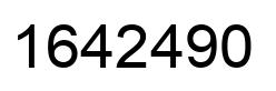 Number 1642490 black image