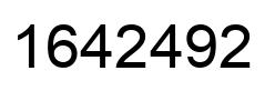 Number 1642492 black image