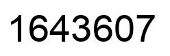 Number 1643607 black image