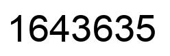 Number 1643635 black image