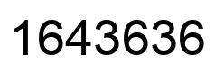 Number 1643636 black image