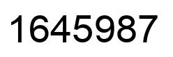 Número 1645987 imagen negro