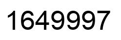 Number 1649997 black image