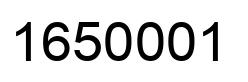Number 1650001 black image