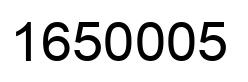 Number 1650005 black image