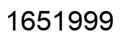Number 1651999 black image