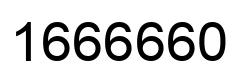 Number 1666660 black image