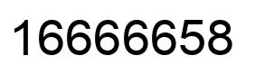 Number 16666658 black image