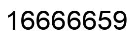Number 16666659 black image