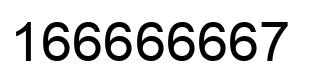Number 166666667 black image