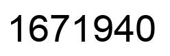 Número 1671940 imagen negro
